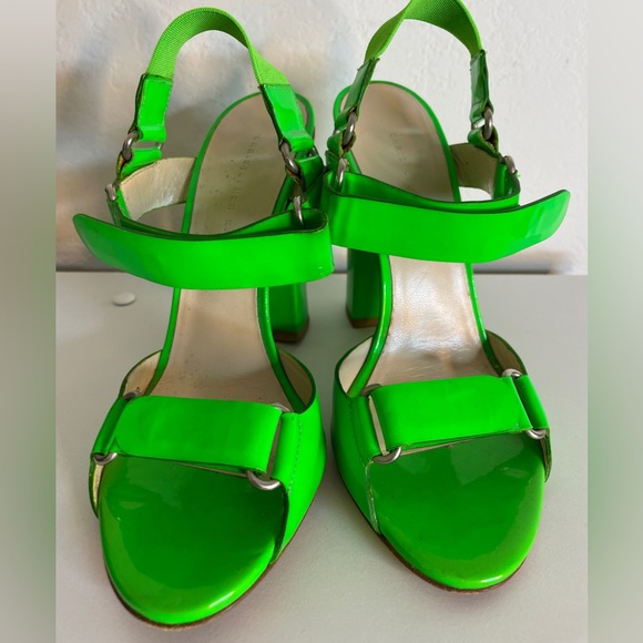 christopher kane neon green block heels - Picture 2 of 7